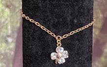 Load image into Gallery viewer, Precious POWER Arm/Ankle BAND-IT Gold Filled Chain &amp; CZ Flower Leaf Dangles