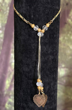 Load image into Gallery viewer, Precious POWER Arm/Ankle BAND-IT Gold Filled Chain CZ Drop Heart Dangles