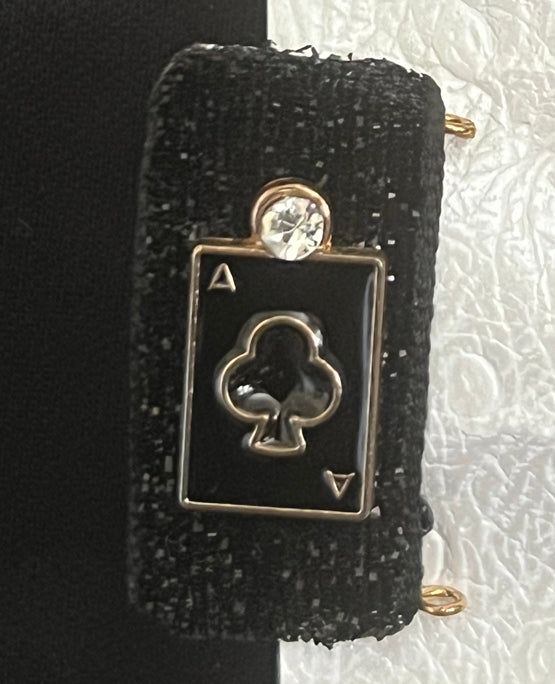 CLIP-IT Symbols CST1 Black Shiny Velvet Ace of Clubs