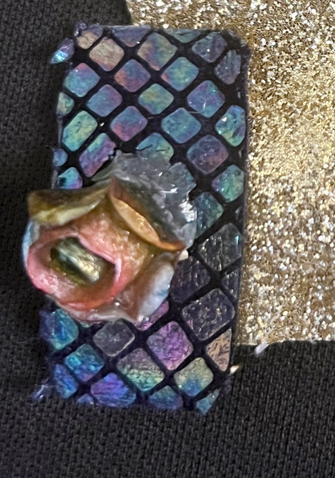 CLIP-IT Symbols CST19 Tiny Art Deco Rainbow Rose Holographic Velvet