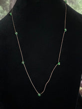 Load image into Gallery viewer, Jeweled XTension Limited Edition Repositionable Green Glass Flowers on Light  Brown Unbreakable Thread Bonus Matching Removable END-ITs (2 Mother of Pearl Hearts)
