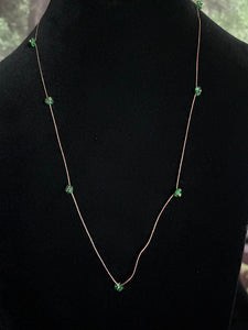 Jeweled XTension Limited Edition Repositionable Green Glass Flowers on Light  Brown Unbreakable Thread Bonus Matching Removable END-ITs (2 Mother of Pearl Hearts)