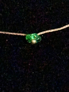 Jeweled XTension Limited Edition Repositionable Green Glass Flowers on Light  Brown Unbreakable Thread Bonus Matching Removable END-ITs (2 Mother of Pearl Hearts)