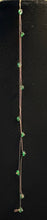 Load image into Gallery viewer, Jeweled XTension Limited Edition Repositionable Green Glass Flowers on Light  Brown Unbreakable Thread Bonus Matching Removable END-ITs (2 Mother of Pearl Hearts)