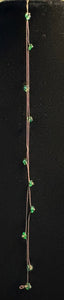 Jeweled XTension Limited Edition Repositionable Green Glass Flowers on Light  Brown Unbreakable Thread Bonus Matching Removable END-ITs (2 Mother of Pearl Hearts)