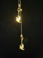 Load image into Gallery viewer, Jeweled XTension Limited Edition Repositionable Golden Brown Glass Flowers on Blonde Unbreakable Thread Bonus Matching Removable END-ITs (2 Doves)
