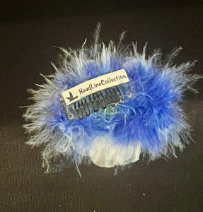 CLIP-IT Faux Flower CLFFF8 Subtle Pastels Butterfly Blue Feathers