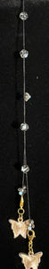 Jeweled XTension Limited Edition Repositionable Champagne Glass Flowers Tiny Gemstone Centers on Black Unbreakable Thread Bonus Matching Removable END-ITs (2 Ornate Butterflies)