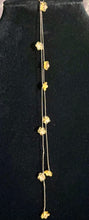 Load image into Gallery viewer, Jeweled XTension Limited Edition Repositionable Golden Glass Flowers on Blonde Unbreakable Thread Bonus Matching Removable END-ITs (2 Faceted Glass Dangles)
