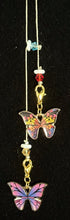 Load image into Gallery viewer, Jeweled XTension Limited Edition Repositionable Multi Color Faceted Crystals White Glass Flowers on Blonde Unbreakable Thread Bonus Matching Portable Instant END-ITs (2 Ornate Butterflies)
