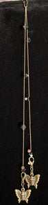 Jeweled XTension Limited Edition Repositionable Black Glass Flowers Gemstone Centers on Dark Blonde Unbreakable Thread Bonus Matching Portable Instant END-ITs (2 Butterflies)