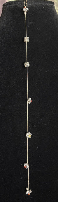 Limited Edition Jeweled XTension Repositionable Clear Glass Flowers Multi Colored Gemstone Centers on Blonde Unbreakable Thread Bonus Matching Portable Instant END-ITs (2 Ornate Butterflies)