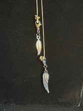 Load image into Gallery viewer, Jeweled XTension Limited Edition Repositionable Subtle Multi Colored Glass Flowers on Blonde Unbreakable Thread Bonus Matching Portable Instant END-ITs (2 Feathers)