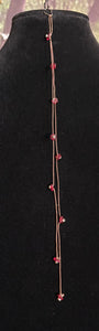 Limited Edition Jeweled XTension Repositionable Red Glass Flowers Gemstone Centers on Dark Blonde Unbreakable Thread Bonus Matching Portalble Instant END-ITs (2 Faceted Glass Crystal Drops)