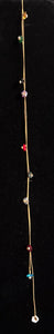 Jeweled XTension Limited Edition Repositionable Red Glass Flowers Gemstone Centers on Dark Blonde Unbreakable Thread Bonus Matching Portalble Instant END-ITs (2 Faceted Glass Crystal Drops)