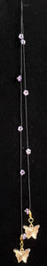 Jeweled XTension Limited Edition Repositionable Subtle Multi Colored Glass Flowers Gemstone Centers on Dark Blonde Unbreakable Thread Bonus Matching Portable Instant END-ITs (2 Ornate Butterflies)