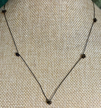 Load image into Gallery viewer, Jeweled XTension Limited Edition Repositionable Black Glass Flowers on Black Unbreakable Thread