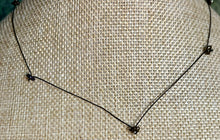 Load image into Gallery viewer, Jeweled XTension Limited Edition Repositionable Black Glass Flowers on Black Unbreakable Thread