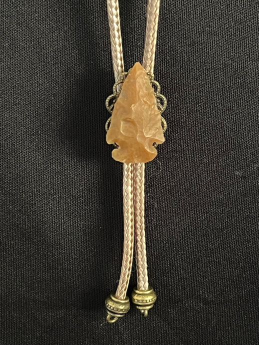 CORDIAL TIE Tan CTT3 Arrowhead Genuine Gemstone