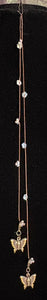 Jeweled XTension Limited Edition Repositionable Subtle Multi Colored Glass Flowers on Dark Blonde Unbreakable Thread Bonus Matching Portable Instant END-ITs (2 Butterflies)