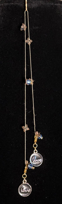 Limited Edition Jeweled XTension Repositionable Multi Colored Crystal Flowers on Blonde Unbreakable Thread Bonus Matching Portable Instant END-ITs (2 Love Globes)
