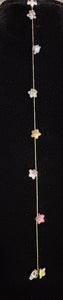 Jeweled XTension Limited Edition Repositionable Multi Colored Crystal Flowers on Blonde Unbreakable Thread Bonus Matching Portable Instant END-ITs (2 Love Globes)