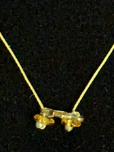 Limited Edition Jeweled XTension Repositionable Golden Glass Flowers on Blonde Unbreakable Thread Bonus Portable Instant END-ITs (2 Butterflies)
