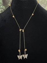 Load image into Gallery viewer, Limited Edition Jeweled XTension Repositionable Golden Glass Flowers on Blonde Unbreakable Thread Bonus Portable Instant END-ITs (2 Butterflies)