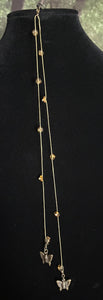 Limited Edition Jeweled XTension Repositionable Golden Glass Flowers on Blonde Unbreakable Thread Bonus Portable Instant END-ITs (2 Butterflies)