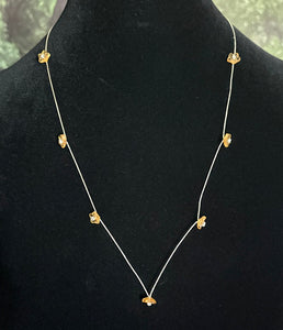 Limited Edition Jeweled XTension Repositionable Golden Glass Flowers on Blonde Unbreakable Thread Bonus Portable Instant END-ITs (2 Butterflies)