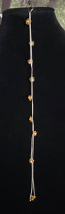 Limited Edition Jeweled XTension Repositionable Golden Glass Flowers on Blonde Unbreakable Thread Bonus Portable Instant END-ITs (2 Butterflies)
