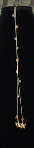 Limited Edition Jeweled XTension Repositionable Golden Glass Flowers on Blonde Unbreakable Thread Bonus Portable Instant END-ITs (2 Butterflies)