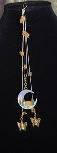 Limited Edition Jeweled XTension Repositionable Golden Glass Flowers on Blonde Unbreakable Thread Bonus Portable Instant END-ITs (2 Butterflies)