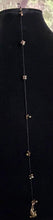 Load image into Gallery viewer, Designer Edition Jeweled XTension Repositionable Champagne Faceted Crystal Buds on Black Unbreakable Thread Bonus Portable Instant END-ITs (2 Horses) or (Dove &amp; Sword)