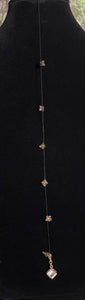 Designer Edition Jeweled XTension Repositionable Champagne Faceted Crystal Buds on Black Unbreakable Thread Bonus Portable Instant END-ITs (2 Horses) or (Dove & Sword)