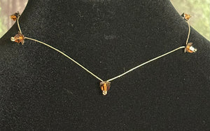 Jeweled XTension Designer Edition Repositionable Brown Glass Crystals on Blonde Unbreakable Thread Bonus Portable Instant END-ITs (2 Doves)