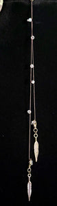 Jeweled XTension Special Edition Repositionable Clear Glass Crystals on Clear Unbreakable Thread Bonus Portable Instant END-ITs (2 Feathers)