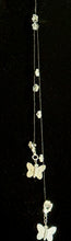 Load image into Gallery viewer, Designer Edition Jeweled XTension Repositionable Clear Glass Flowers on Black Unbreakable Thread Bonus Portable Instant END-ITs (2 Butterflies)