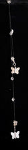 Load image into Gallery viewer, Designer Edition Jeweled XTension Repositionable Clear Glass Flowers on Black Unbreakable Thread Bonus Portable Instant END-ITs (2 Butterflies)