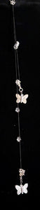 Designer Edition Jeweled XTension Repositionable Clear Glass Flowers on Black Unbreakable Thread Bonus Portable Instant END-ITs (2 Butterflies)