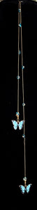 Jeweled XTension Designer Edition Repositionable Turquoise Glass Flowers on Blonde Unbreakable Thread Bonus Portable Instant END-ITs (2 Ornate Butterflies)