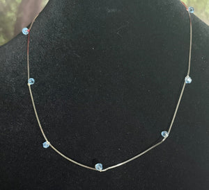 Jeweled XTension Special Edition Lt. Blue  Faceted Crystals on Stretchy Unbreakable Cord Your Choice of Instant END-ITs
