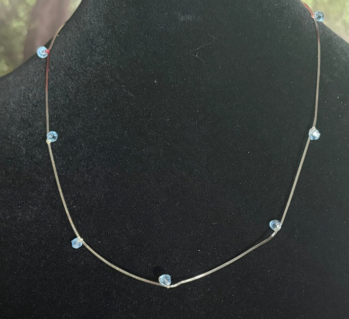 Jeweled XTension Special Edition Lt. Blue  Faceted Crystals on Stretchy Unbreakable Cord Your Choice of Instant END-ITs