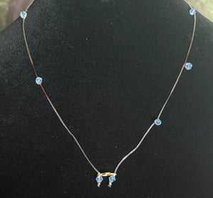 Jeweled XTension Special Edition Lt. Blue  Faceted Crystals on Stretchy Unbreakable Cord Your Choice of Instant END-ITs