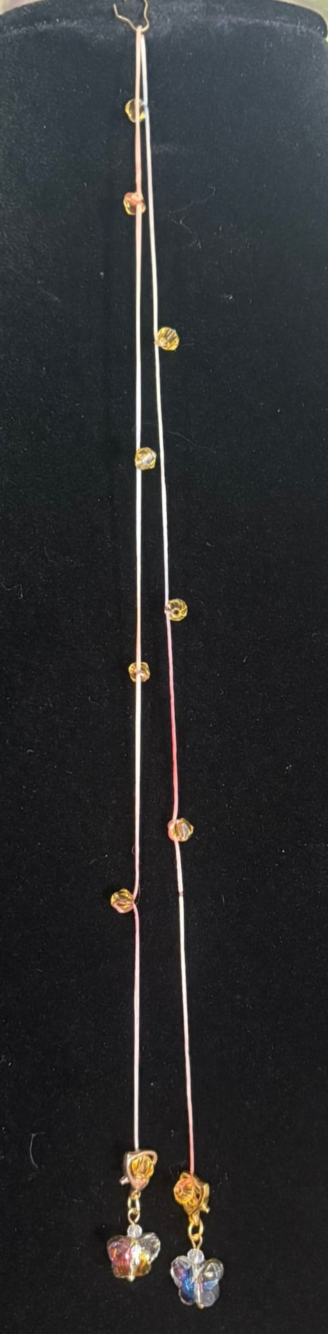 Jeweled XTension Special Edition Pink Champagne  Faceted Crystals on Stretchy Unbreakable Cord Your Choice of Instant END-ITs