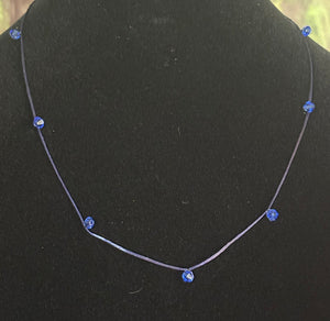 Jeweled XTension Special Edition Blue Faceted Crystals on Blue Super Stretchy Strong Thread Your Choice of Instant END-ITs