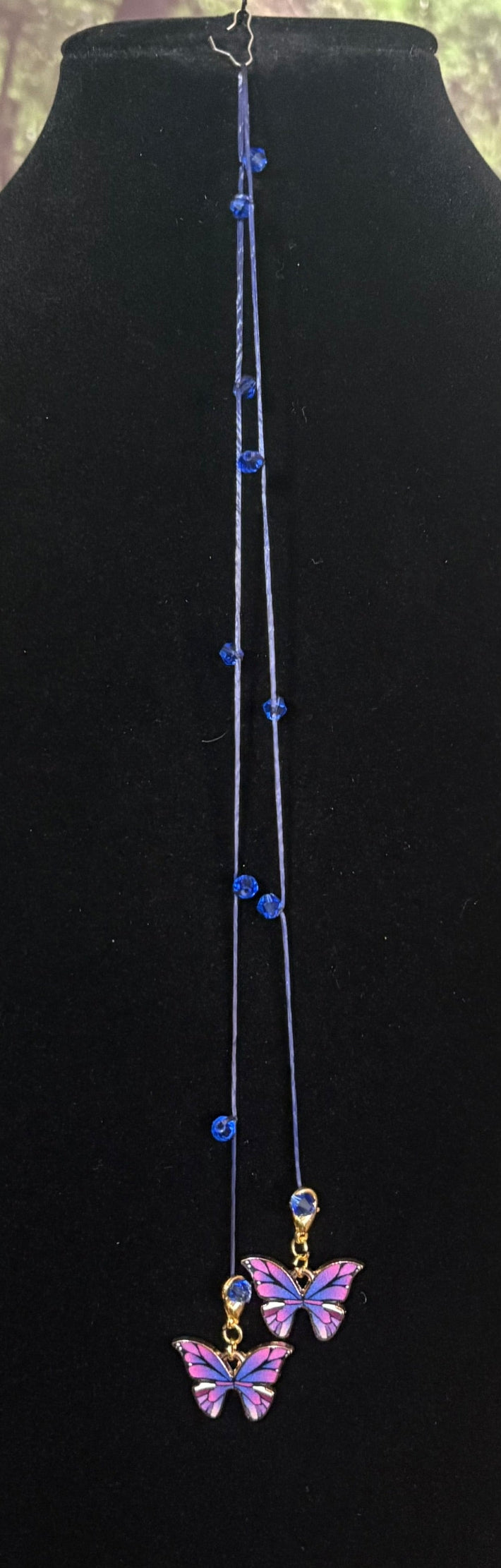 Jeweled XTension Special Edition Blue Faceted Crystals on Blue Super Stretchy Strong Thread Your Choice of Instant END-ITs