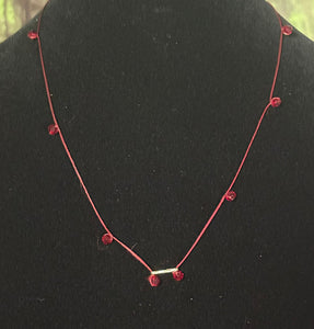 Jeweled XTension Special Edition Red Faceted Crystals on Red Super Stretchy Strong Thread Your Choice of Instant END-ITs