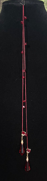Jeweled XTension Special Edition Red Faceted Crystals on Red Super Stretchy Strong Thread Your Choice of Instant END-ITs