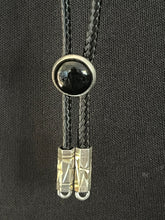 Load image into Gallery viewer, CORDIAL TIE Black CTTB1 Round Black Genuine Gemstone